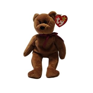 1993/1995 TY Beanie Baby "TEDDY" Style 4050  PVC  RARE Tag Errors  Brown Red